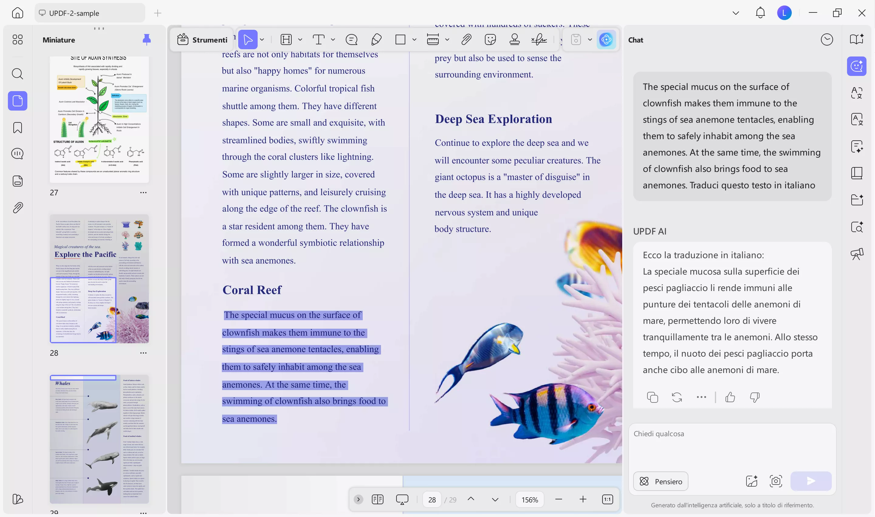 enter the command to translate the text