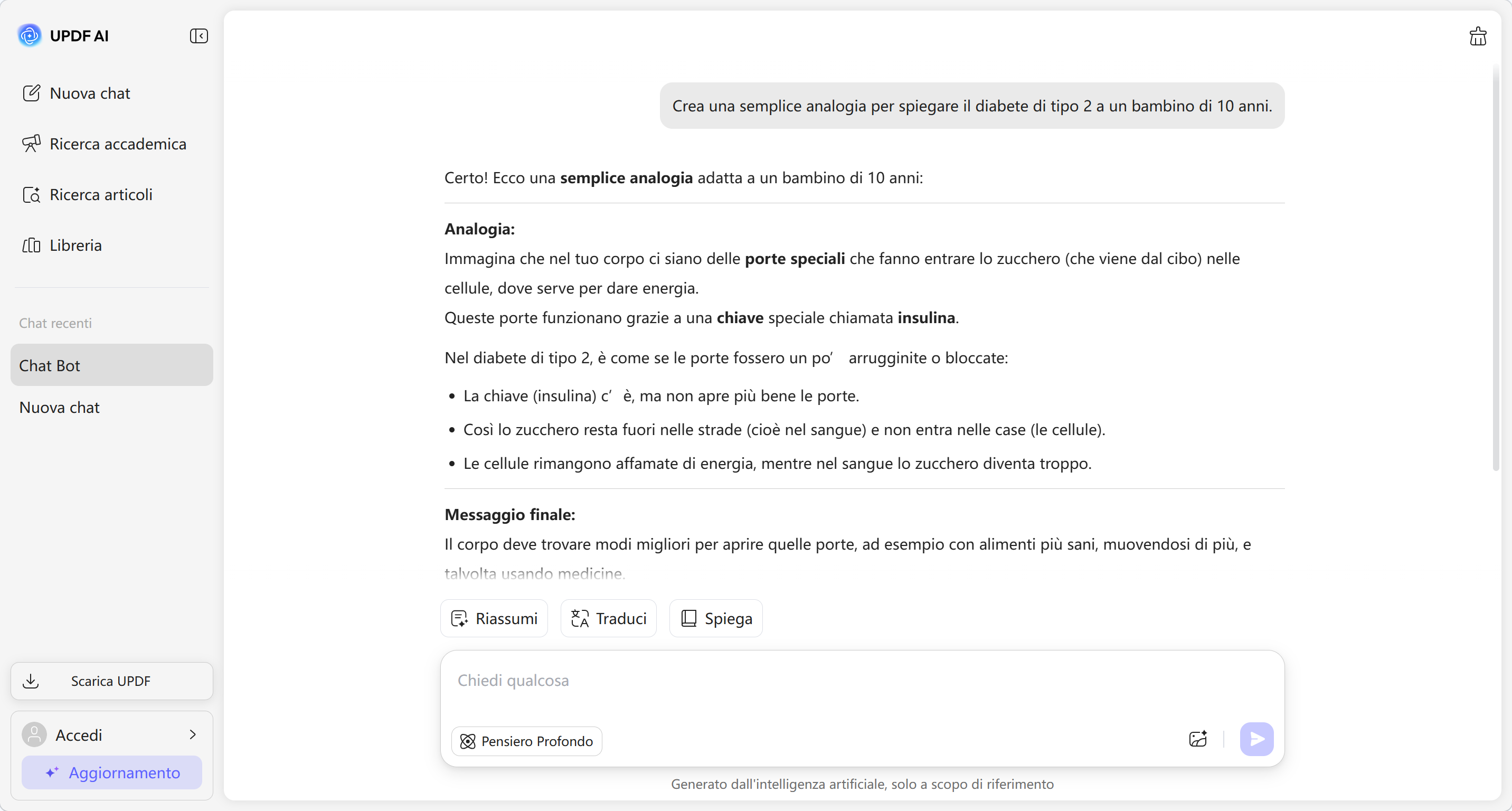 get ai response for healthcare query