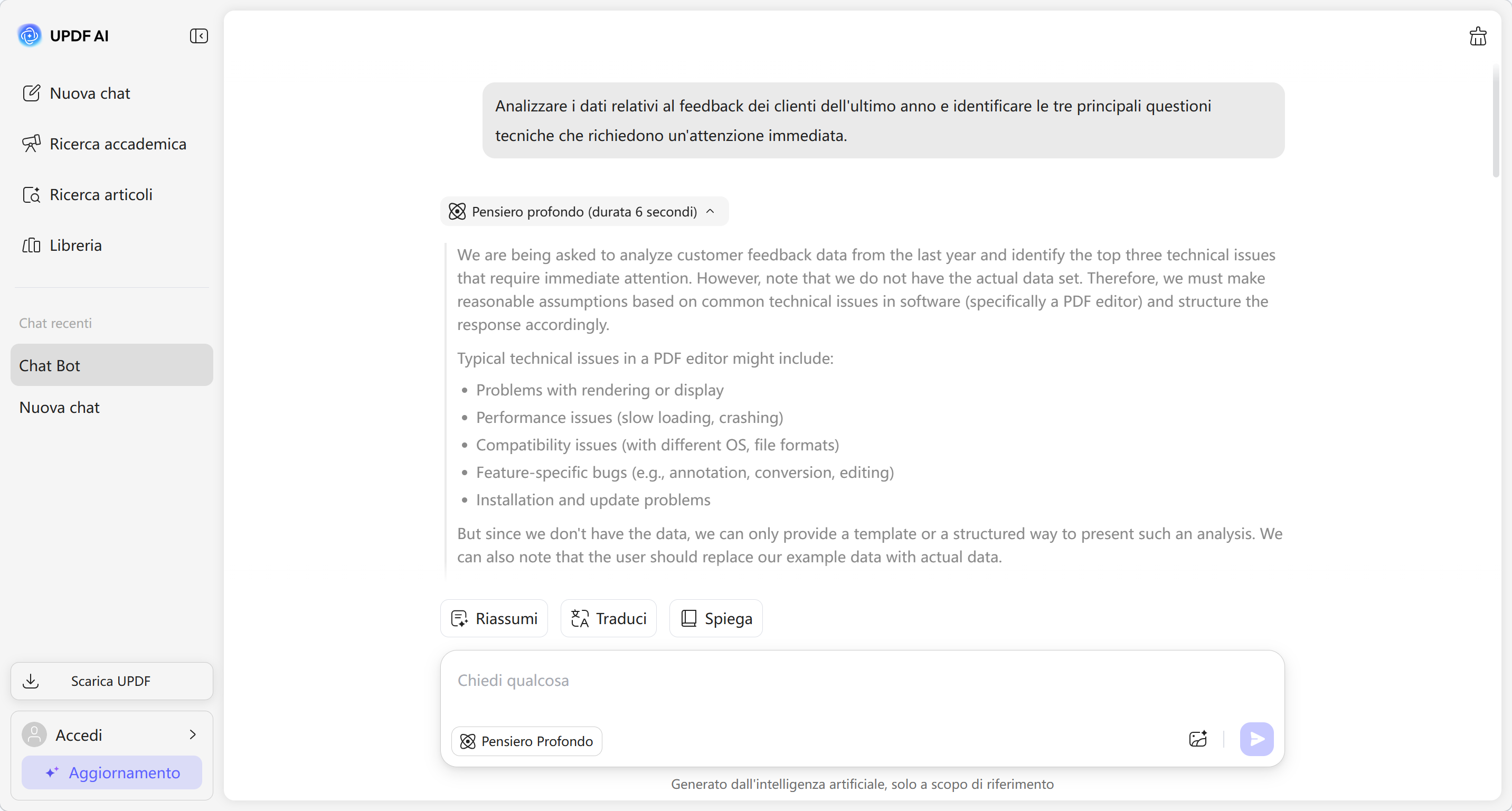 get ai response for customer service query