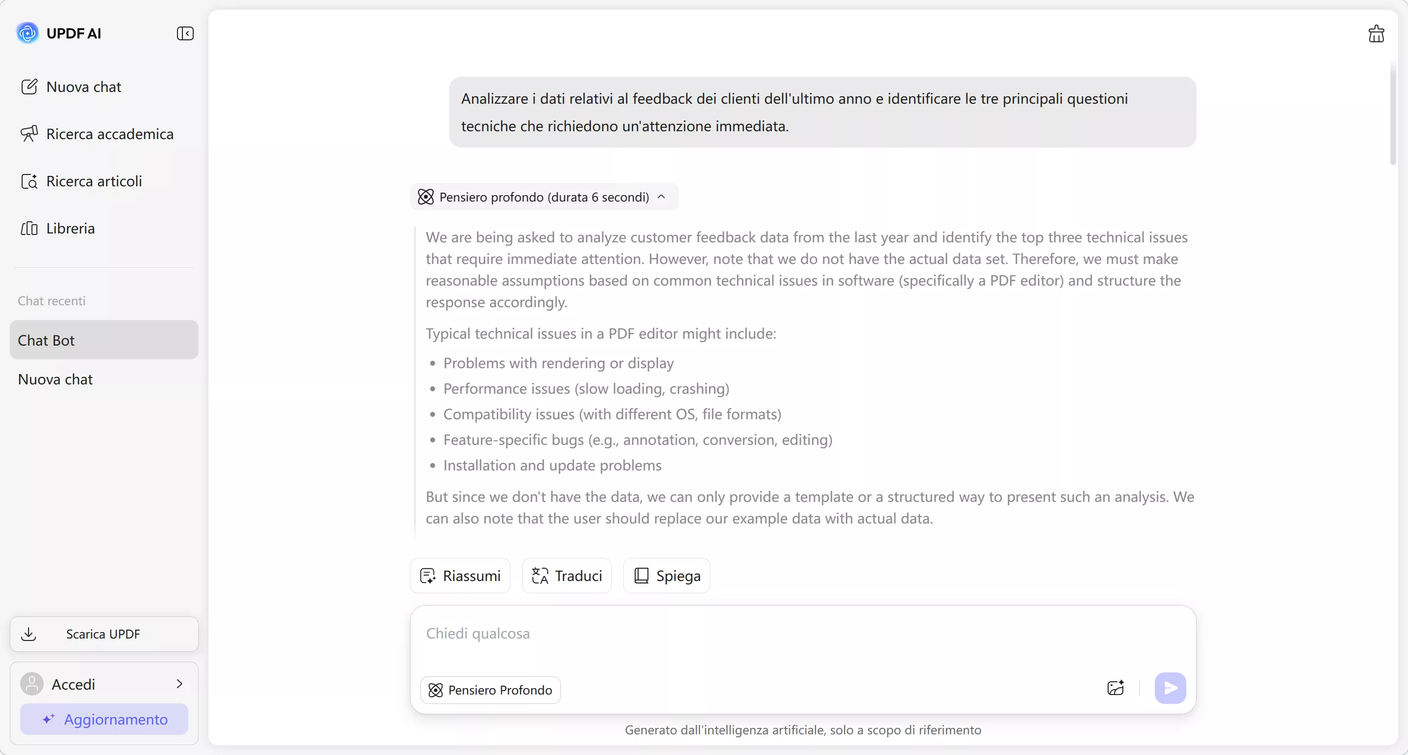 get ai response for customer service query