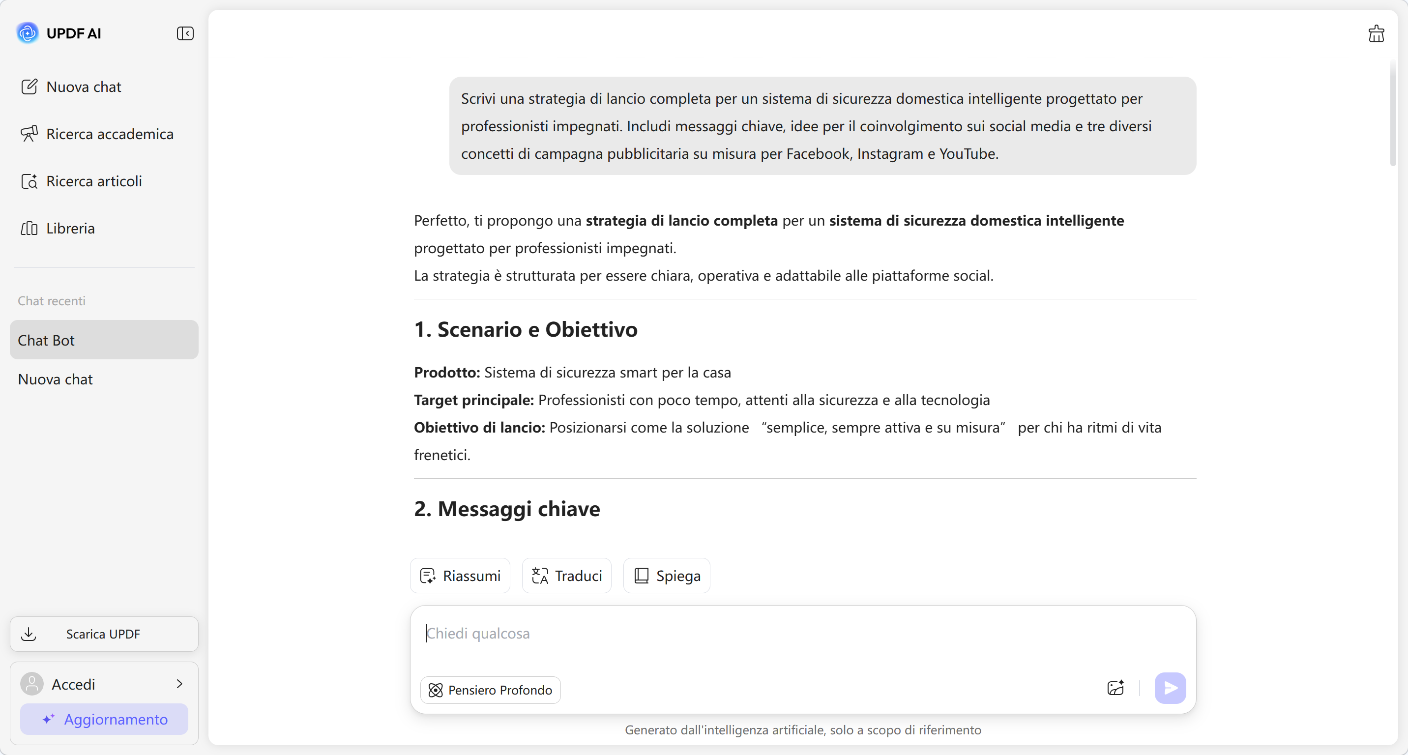 get ai response for marketing query