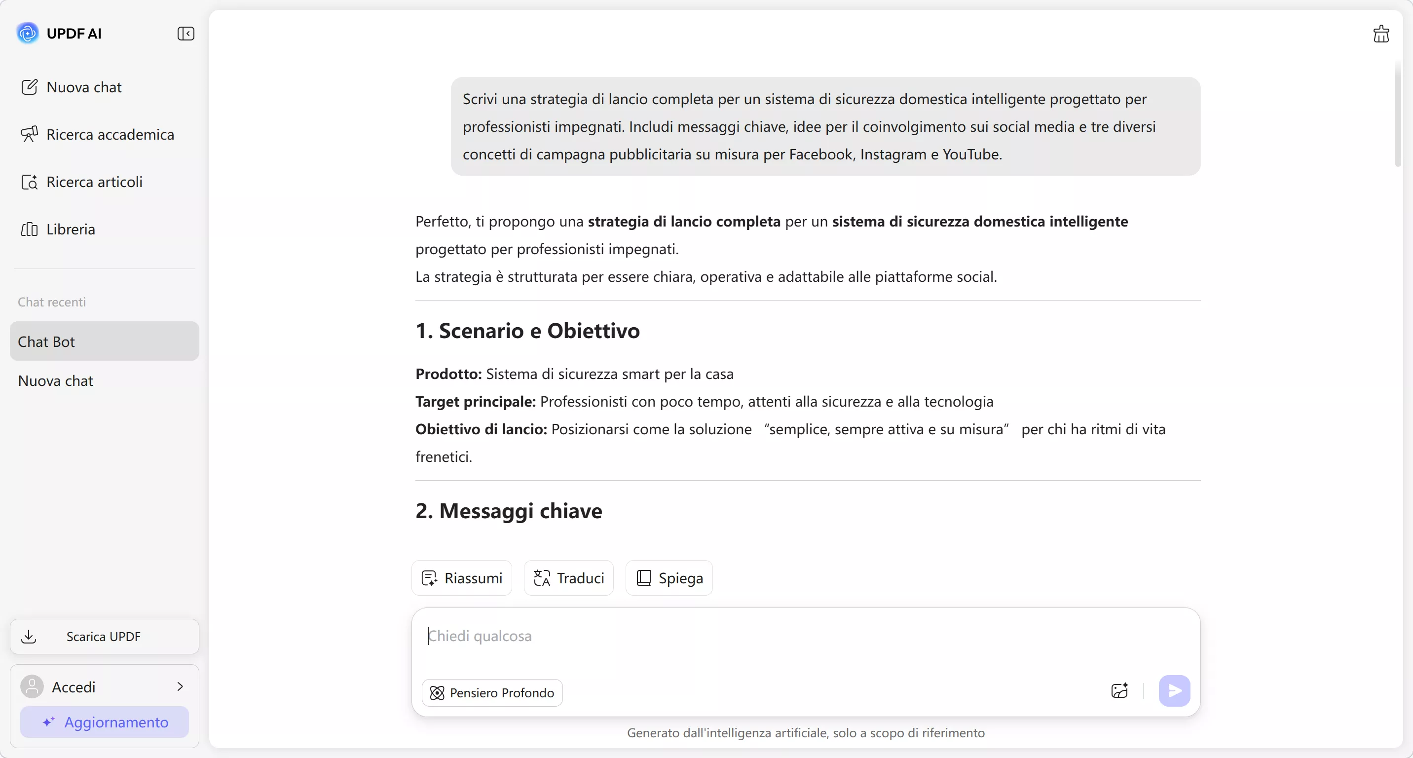 get ai response for marketing query