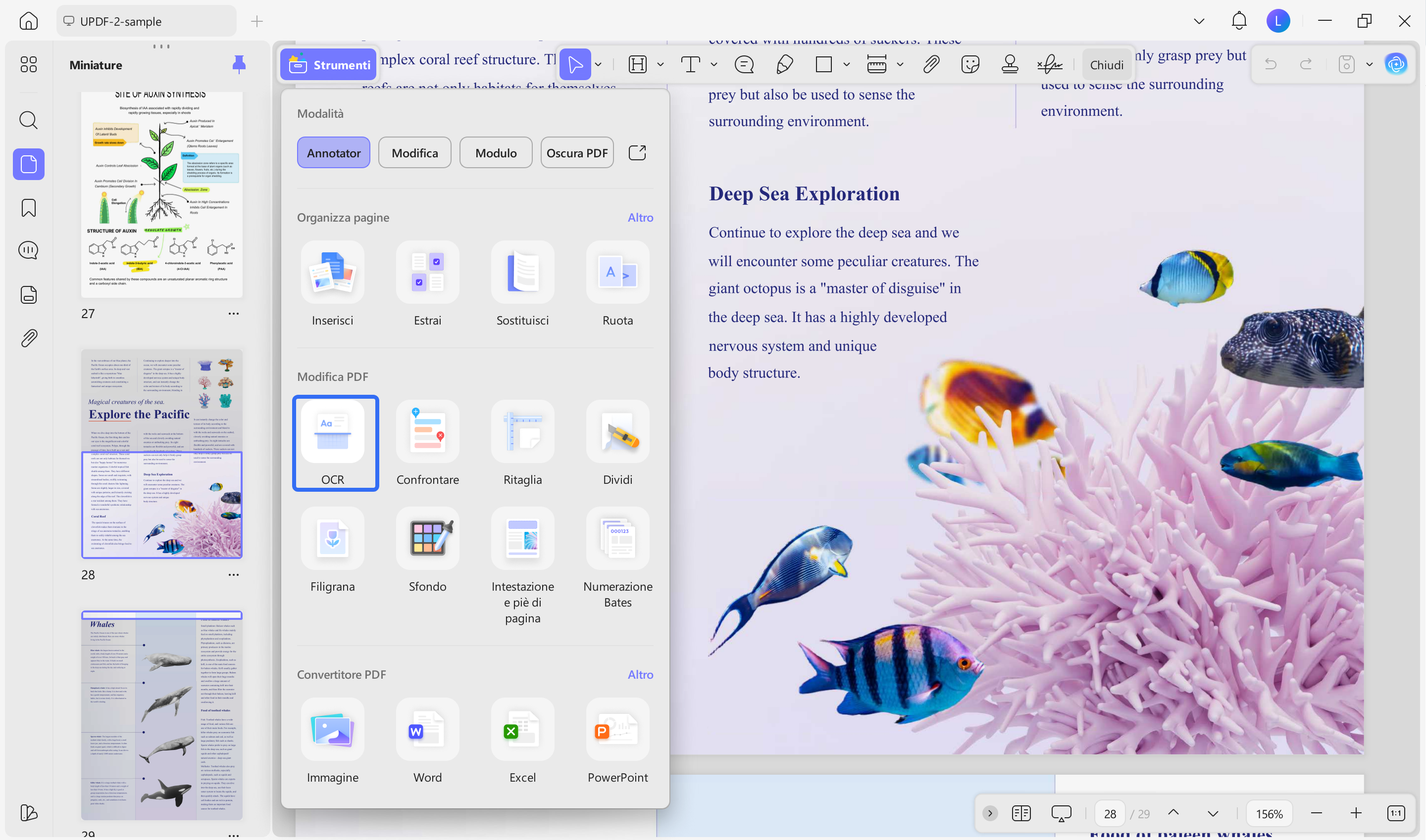 navigate to the ocr feature