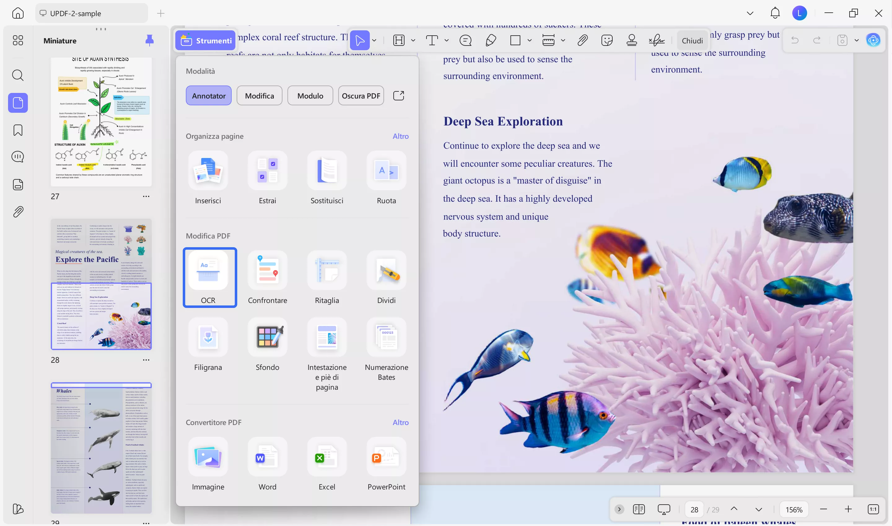 navigate to the ocr feature