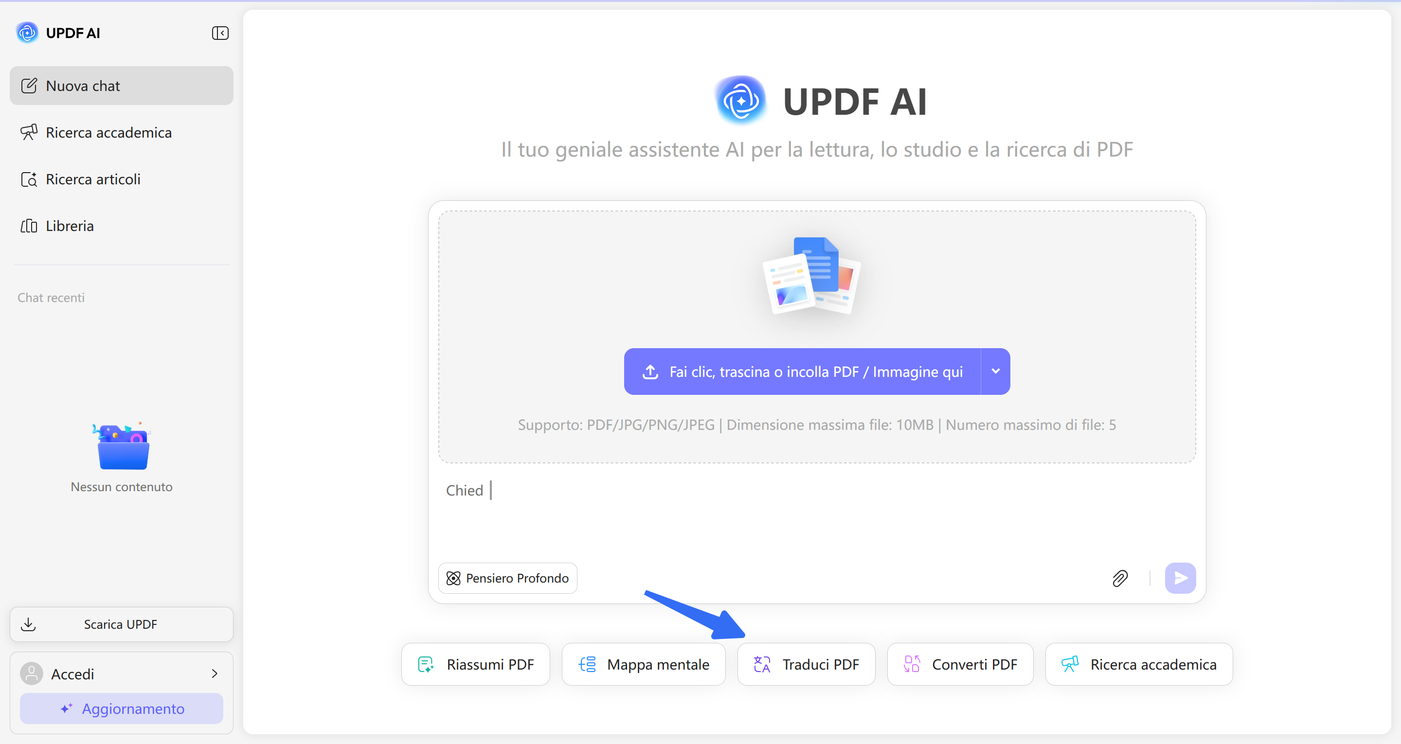 select translate and upload your pdf