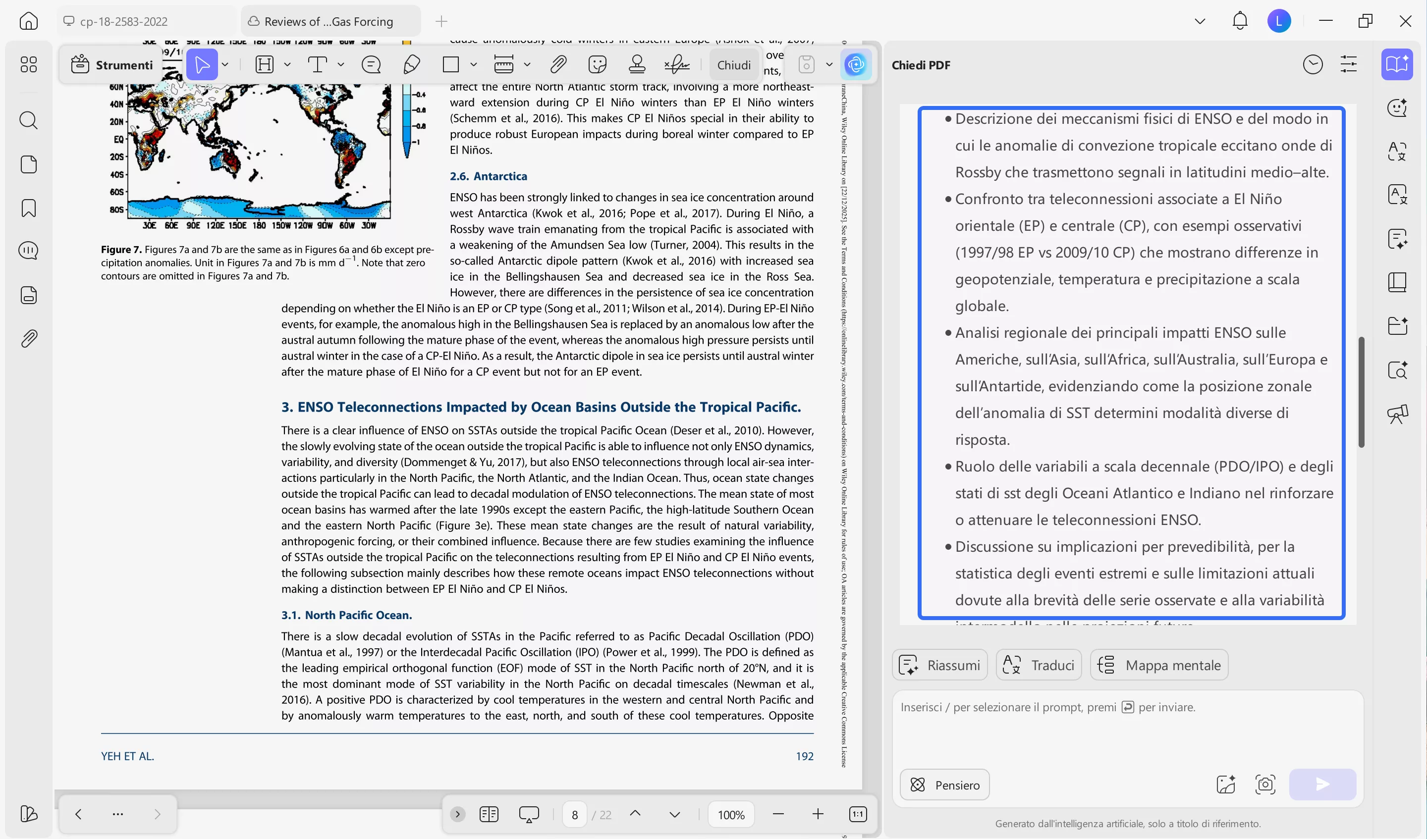 summarised content generated