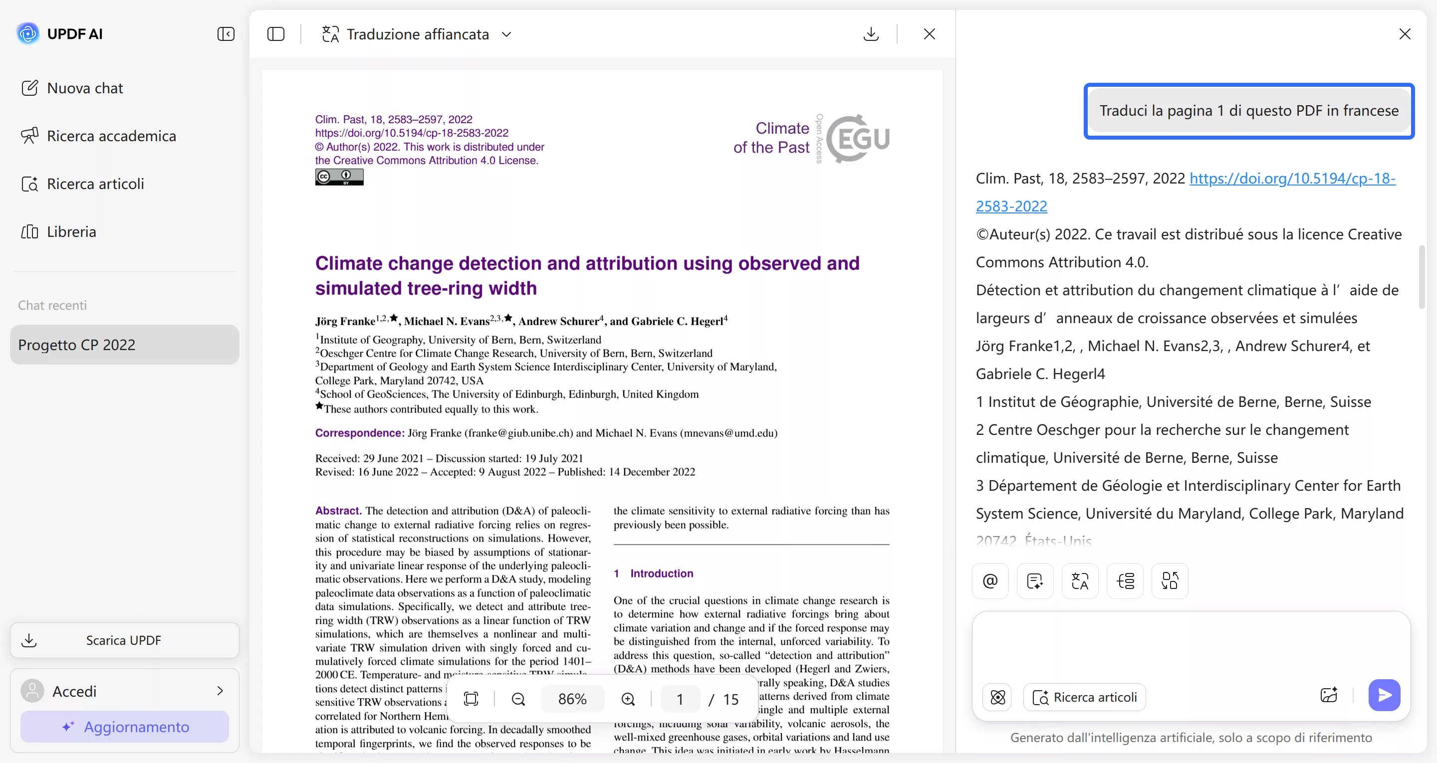 translate by entering prompts