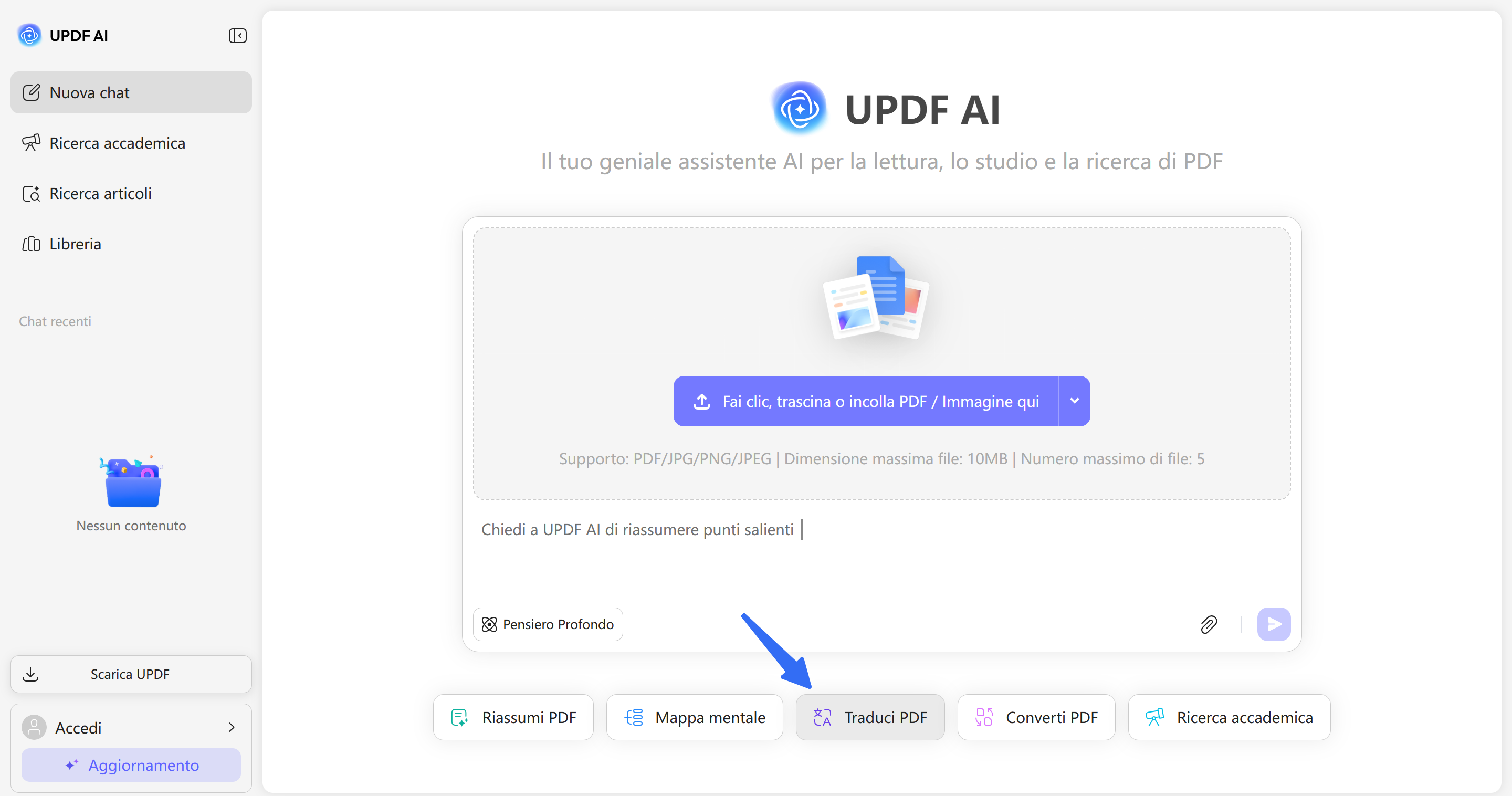 select translate and upload your pdf