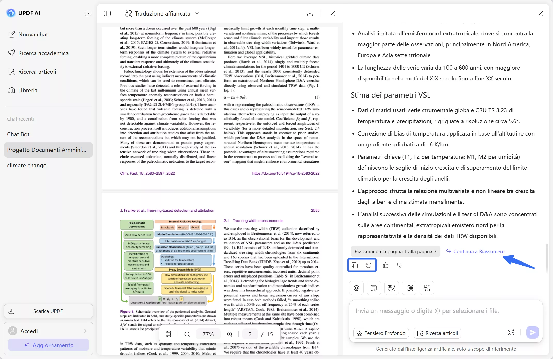 review the summarized content on updf ai online