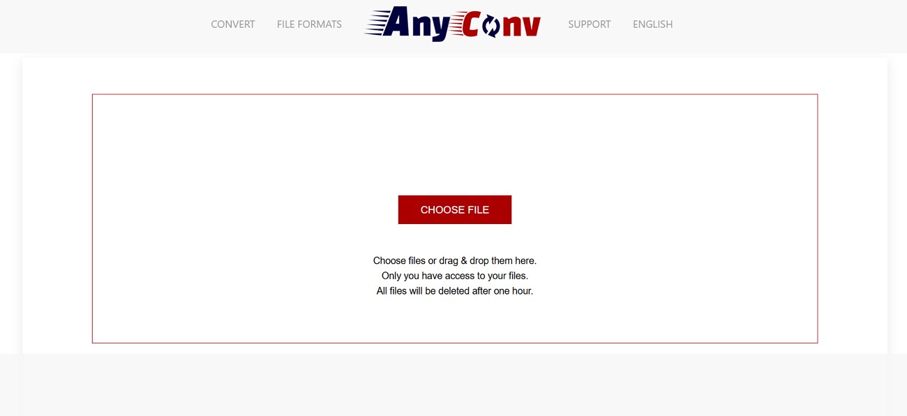 using anyconv for conversion procedure