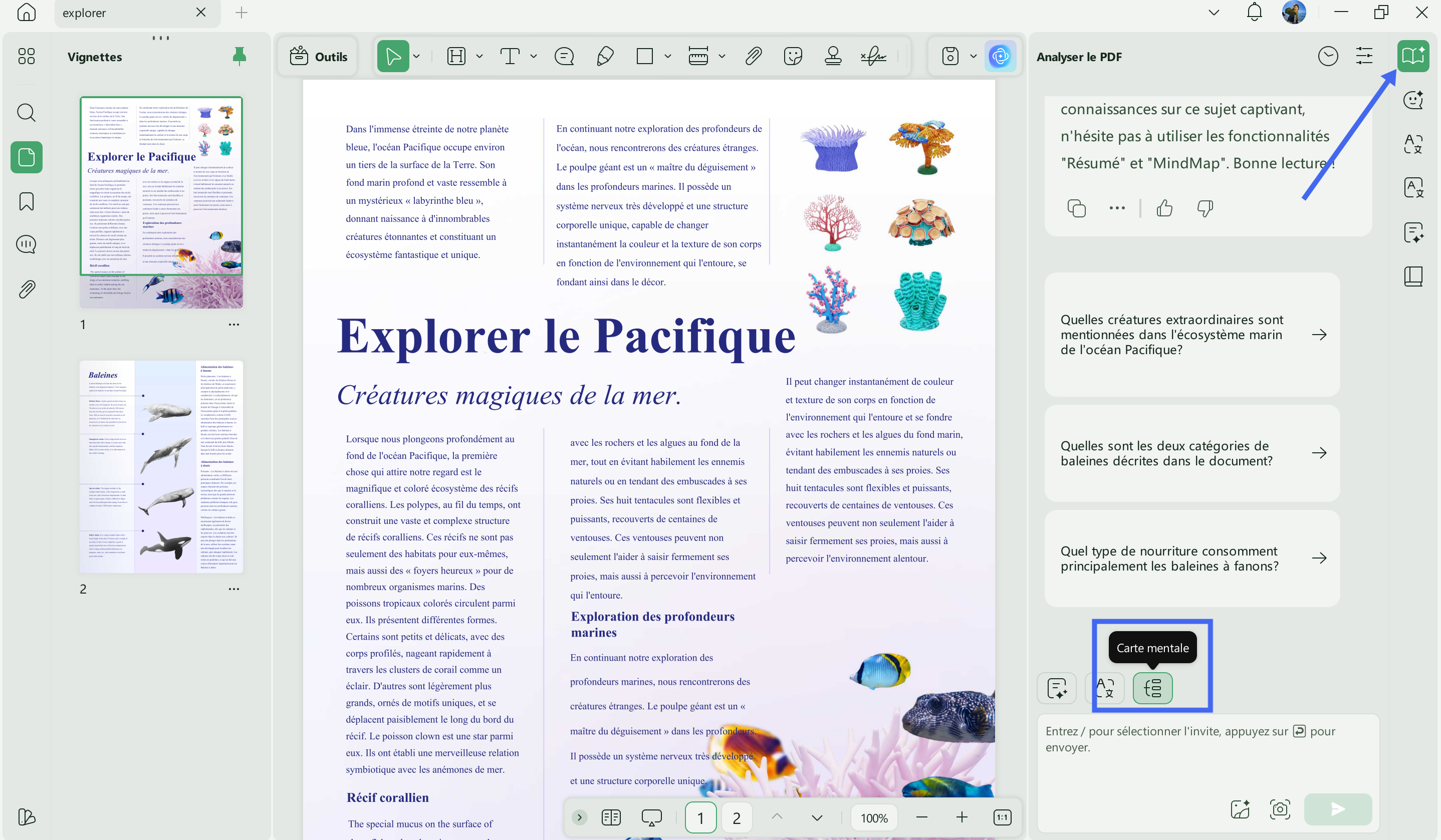 convertir pdf en carte mentale