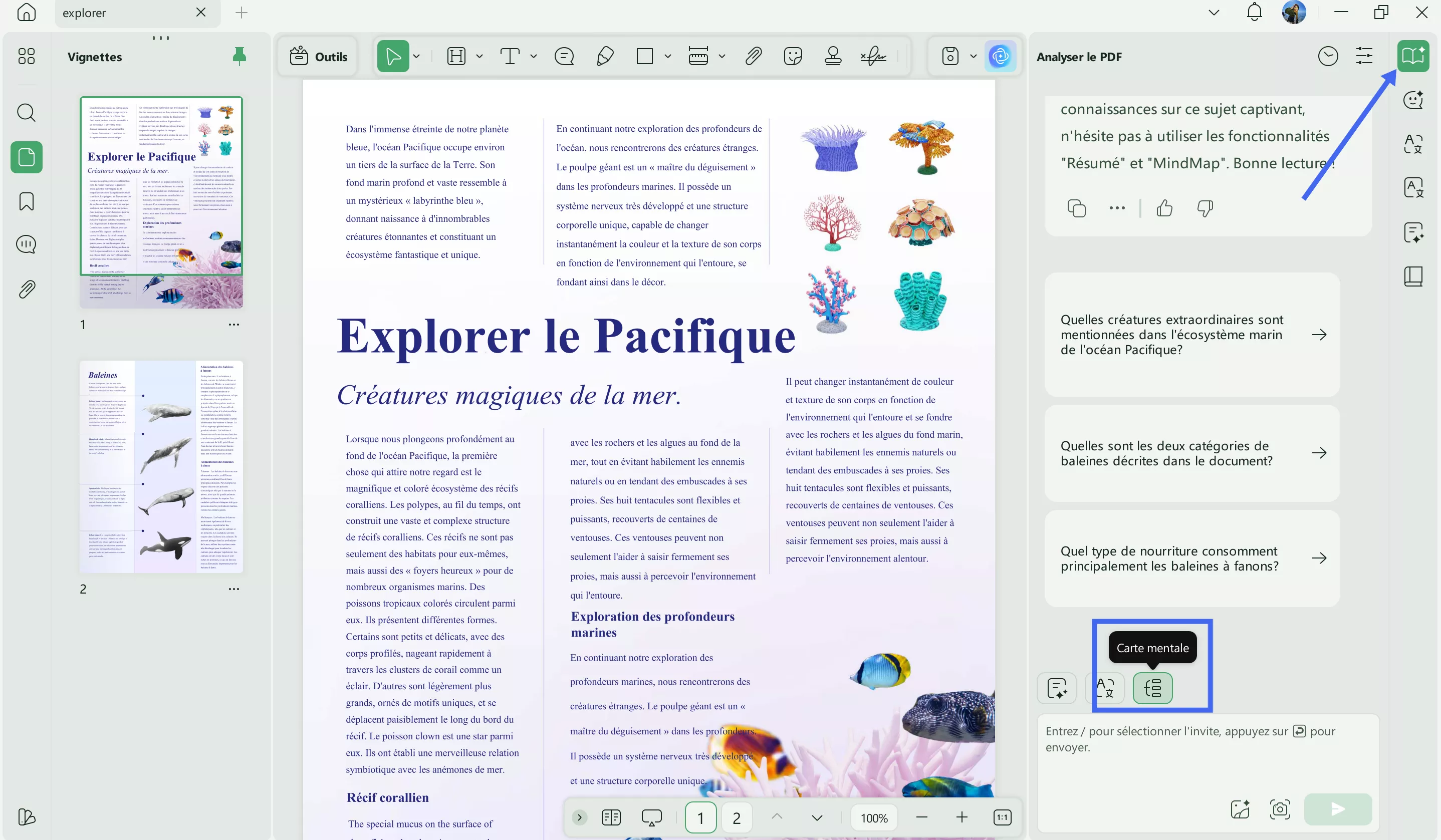 convertir pdf en carte mentale