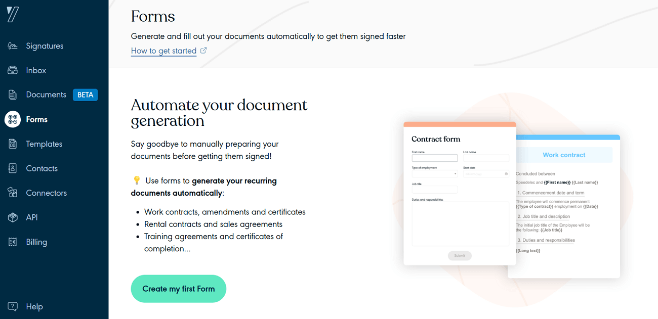 automate your document generation yousign