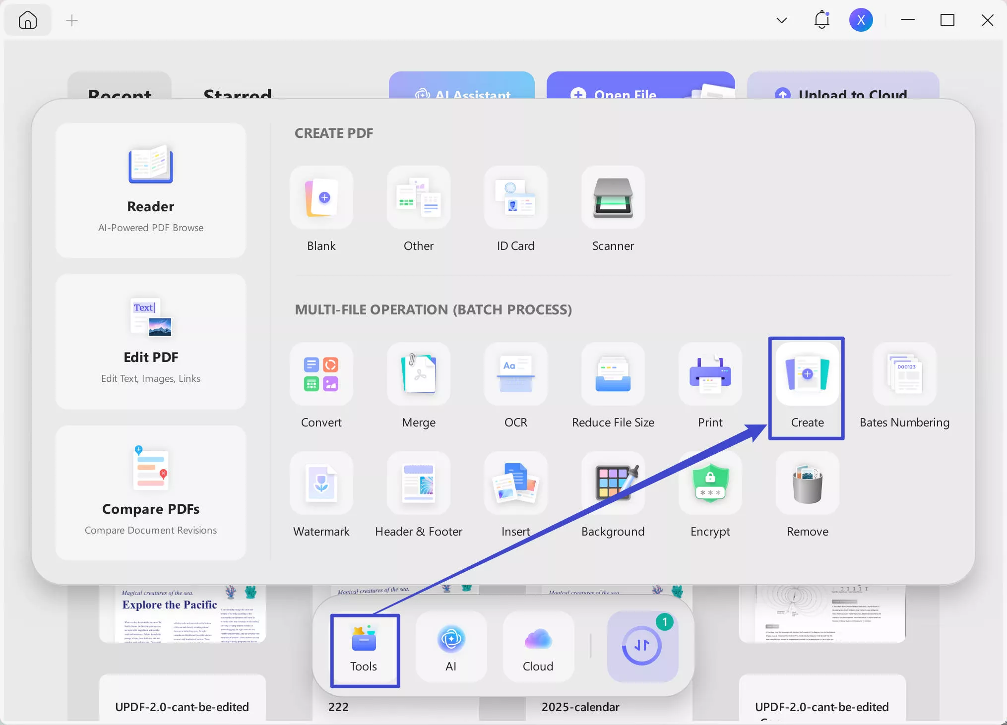 Create pdf updf windows