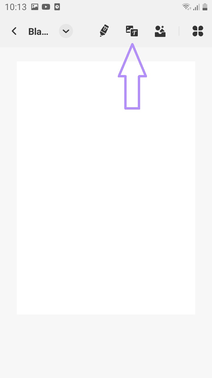 click the text/image icon updf android