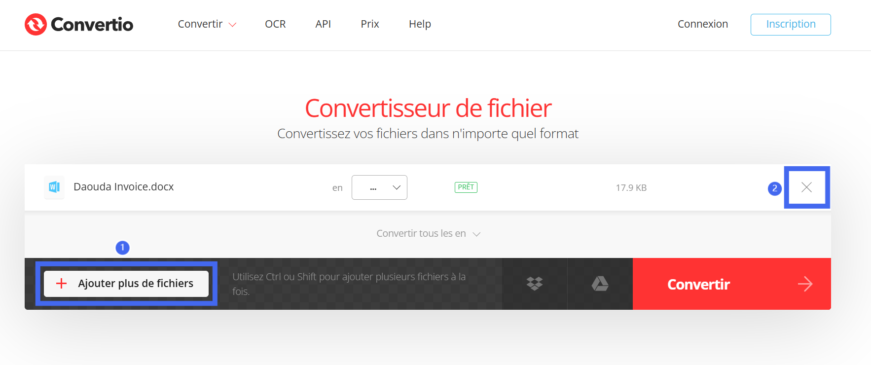 delete files in convertio