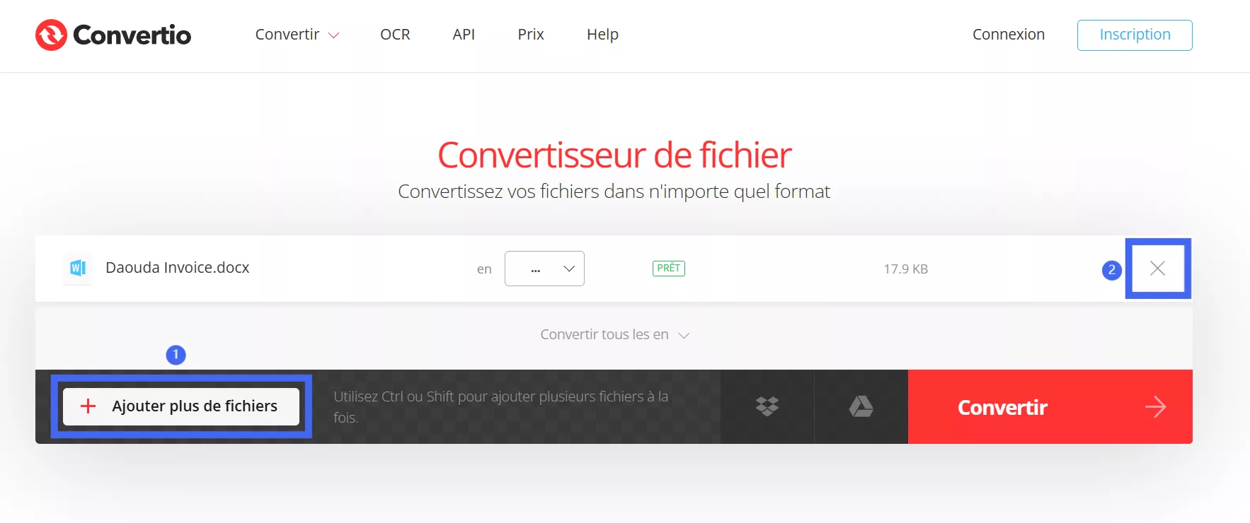delete files in convertio