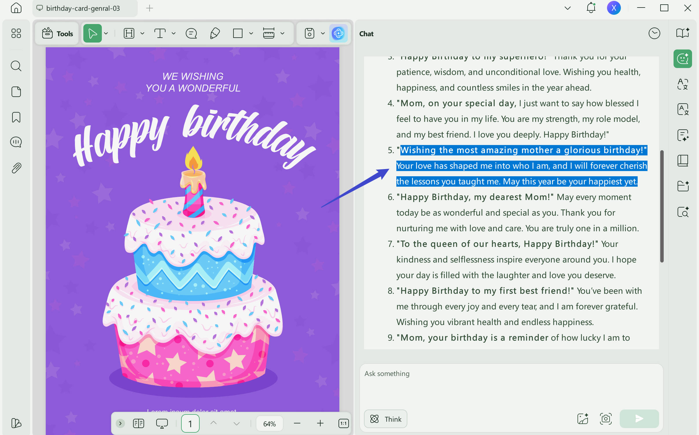 generate wishes from updf ai