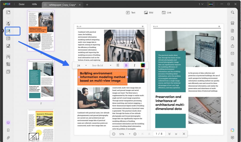 Bearbeiten Sie PDF, um mit UPDF Text aus PDF zu extrahieren