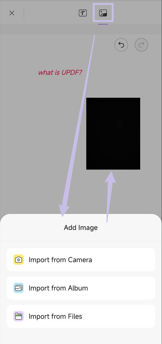 edit the image updf android  