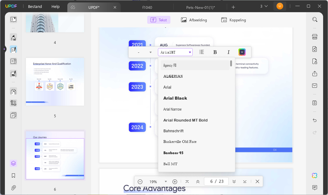 vind lettertype uit pdf verander lettertype