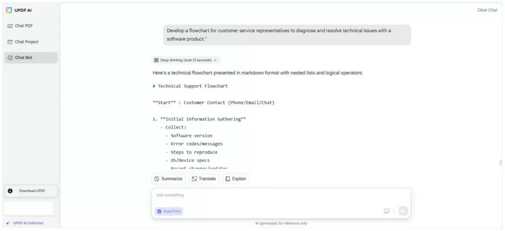 analiza los datos de servicio al cliente de updf ai