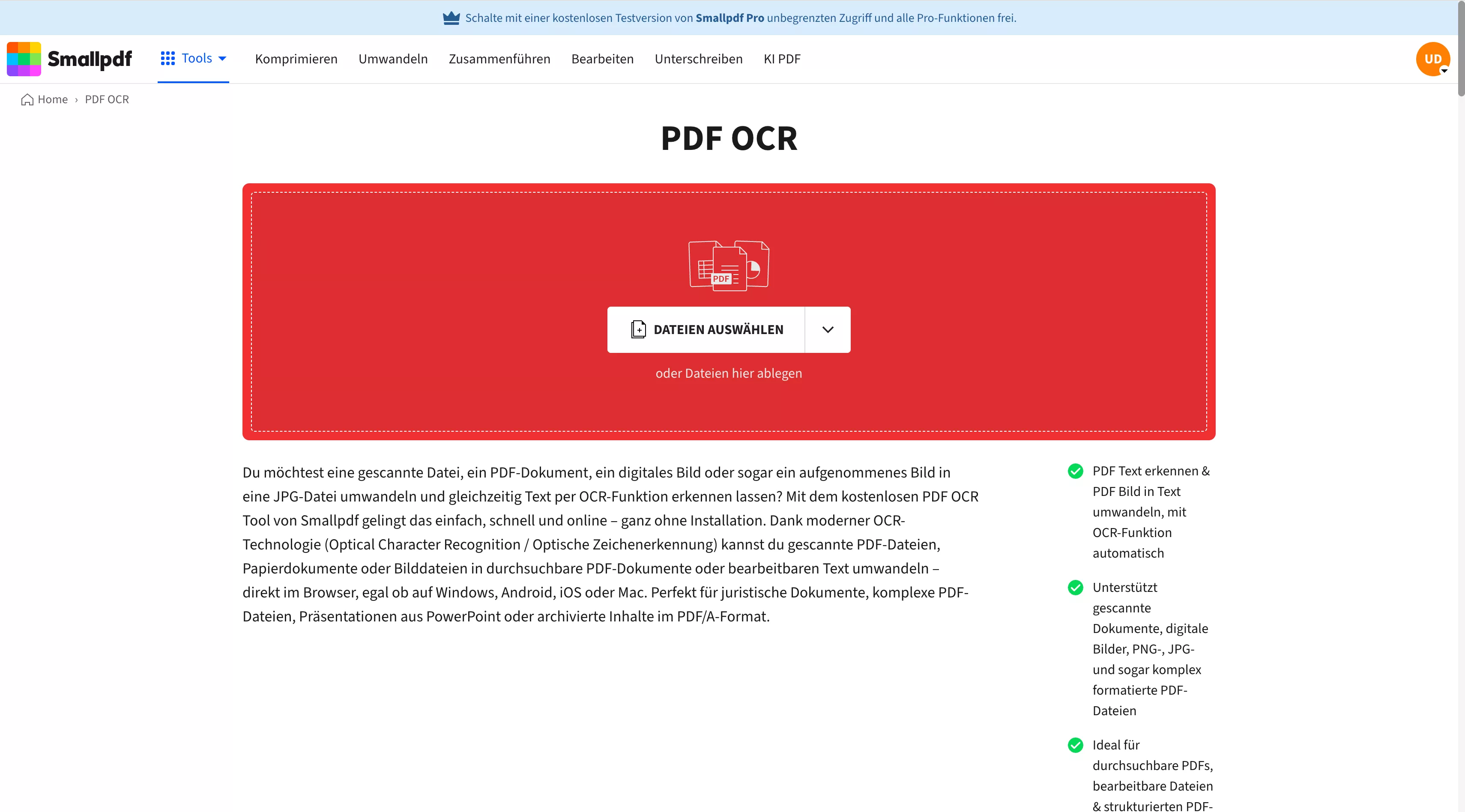 SmallPDF OCR
