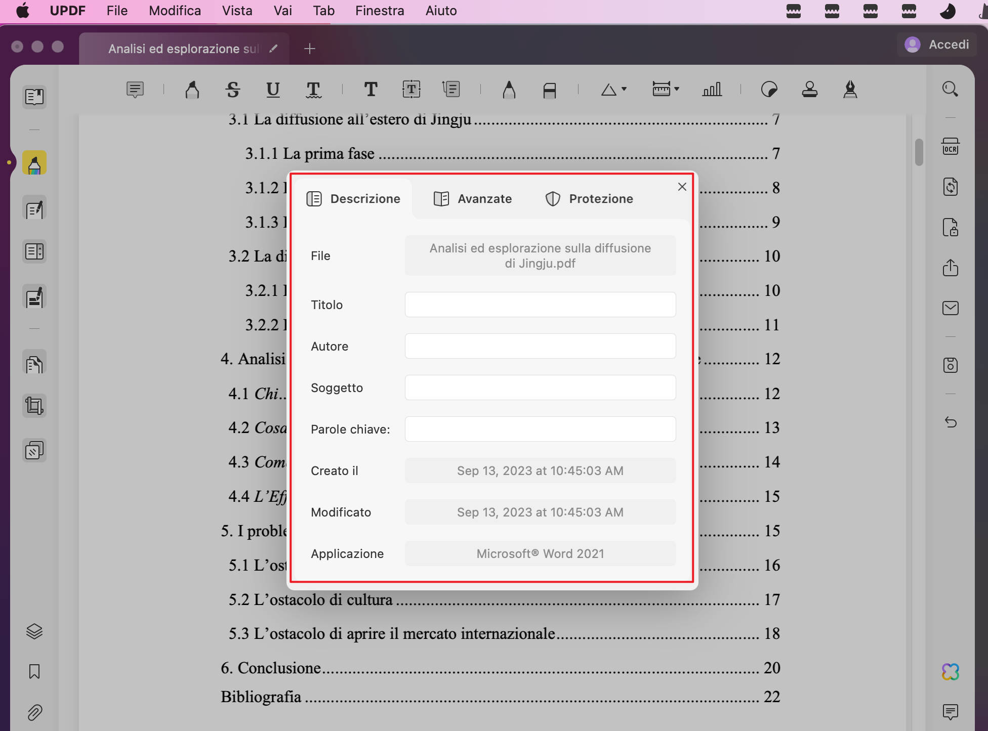 modificare i metadati dei PDF su Mac