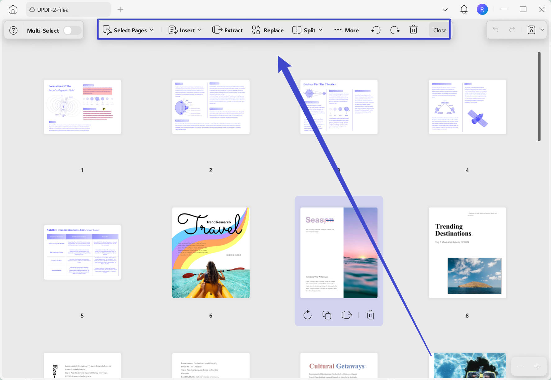 organize pages updf windows