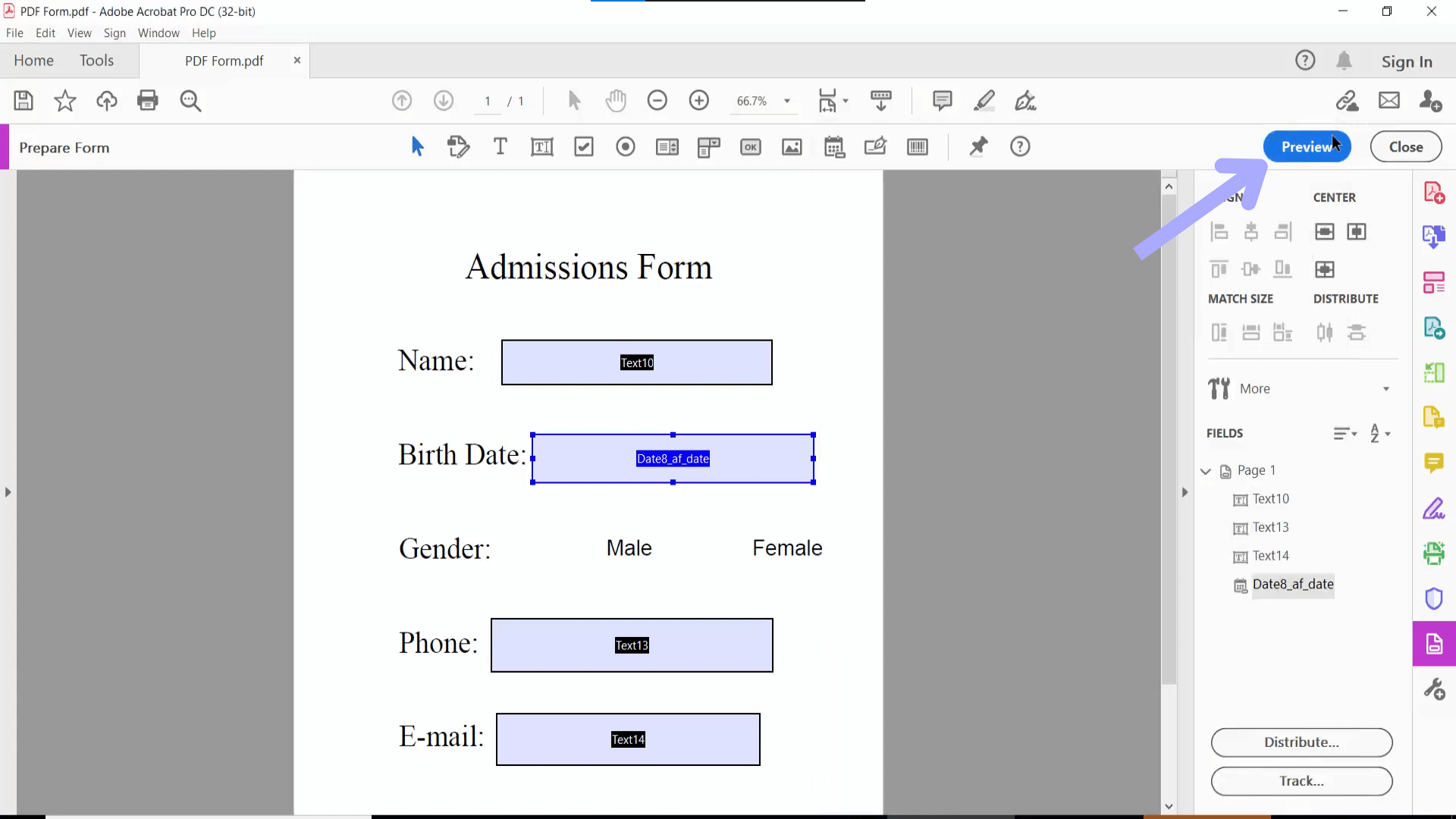 preview mode acrobat