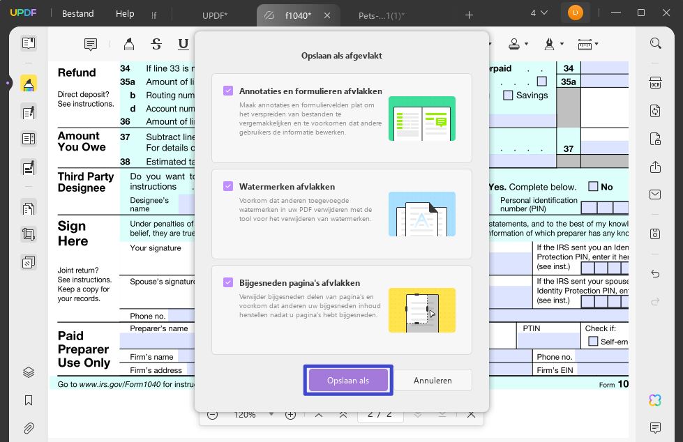 Faltten-annotaties en -formulieren