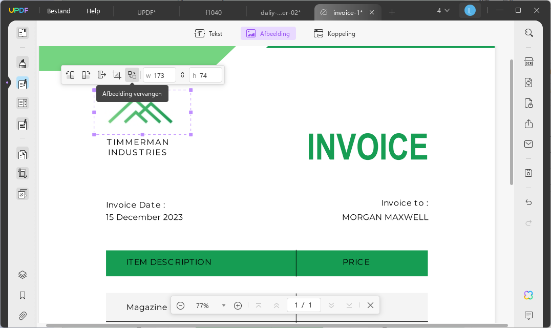 how to edit a receipt edit invoice updf