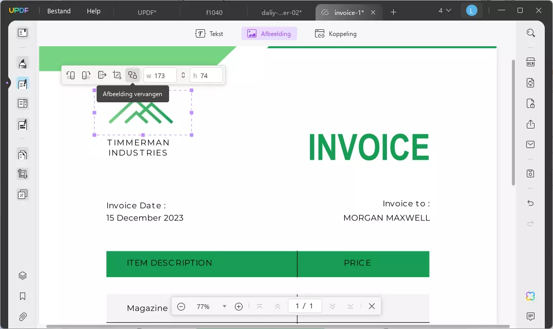 how to edit a receipt edit invoice updf
