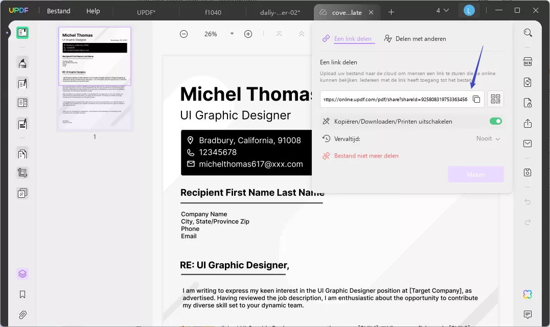 create a link for a pdf file