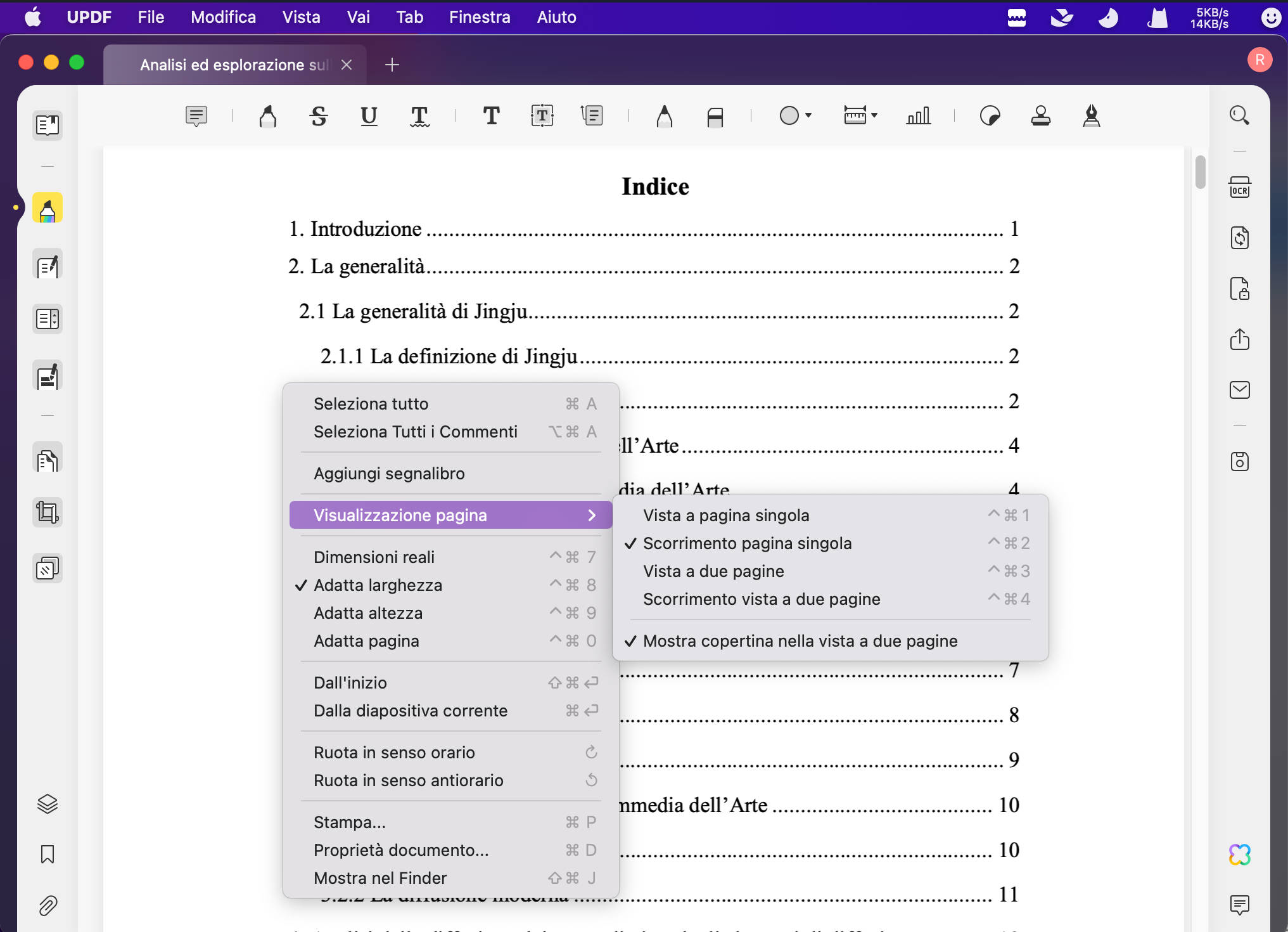 modalità di Lettura