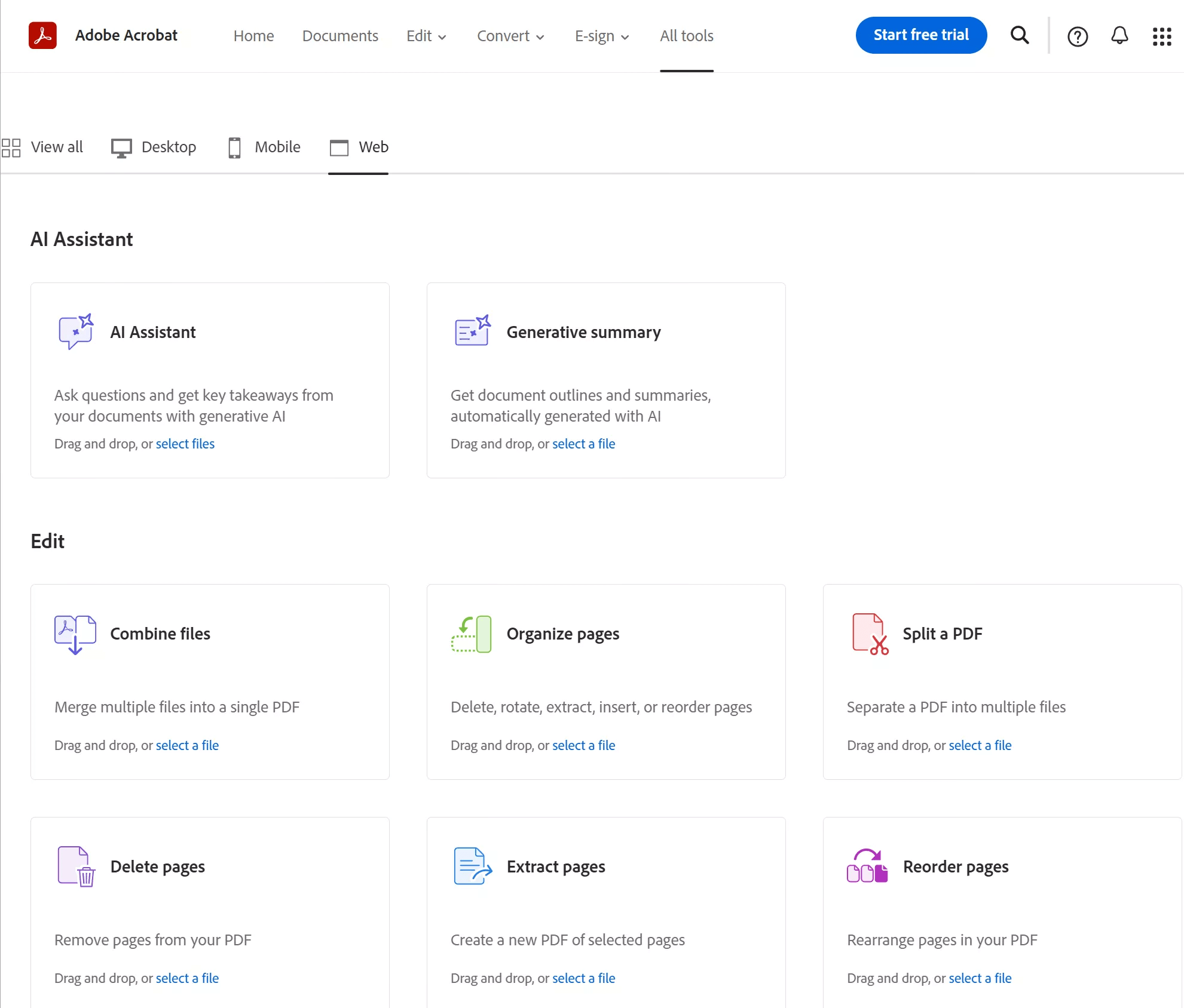 O Adobe Acrobat Online é uma ferramenta poderosa projetada