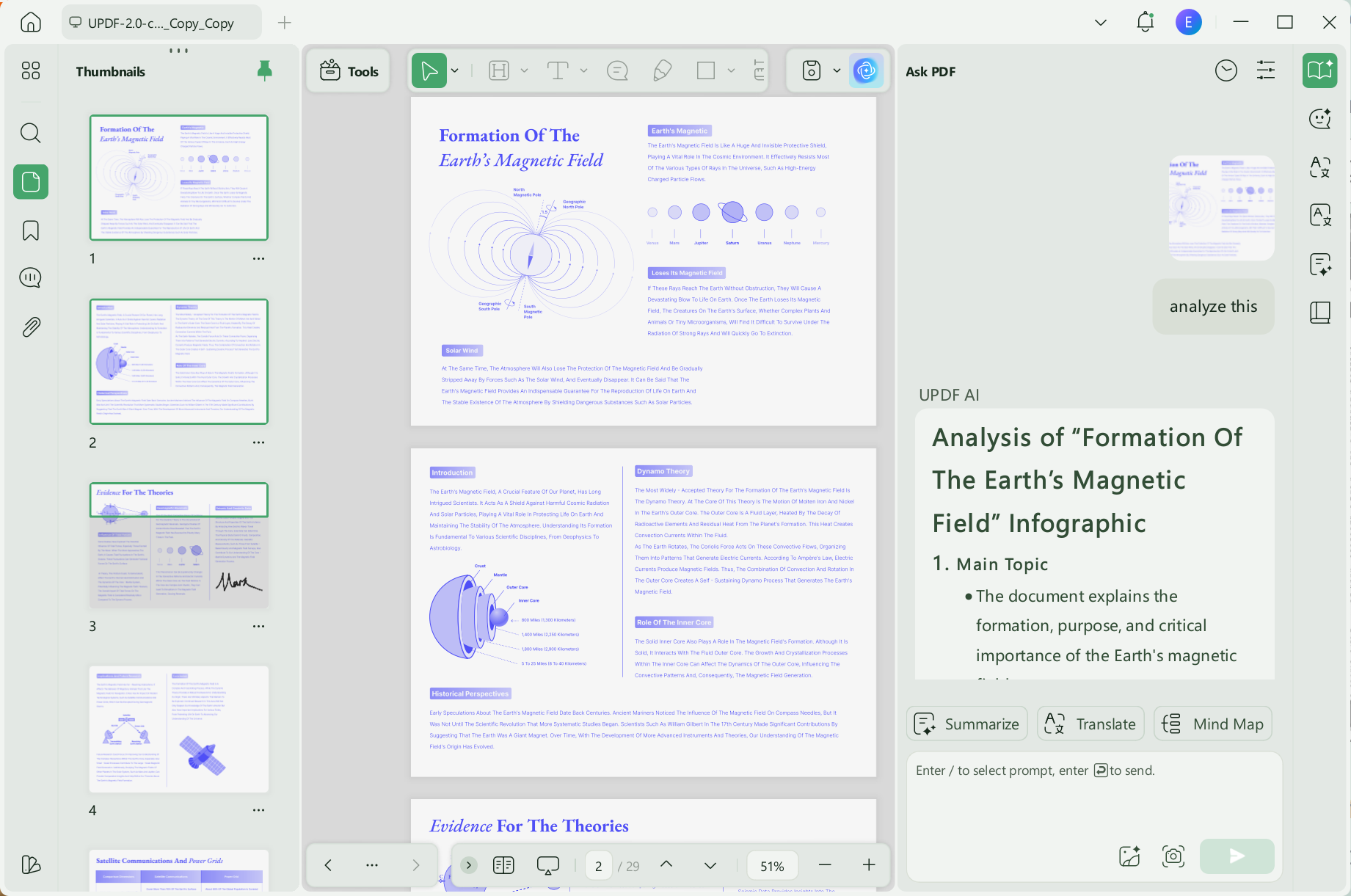 analyze files with updf ai