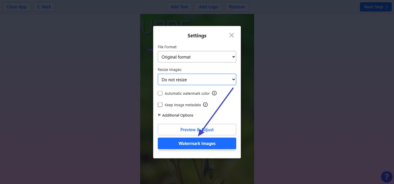 add watermark images in batch