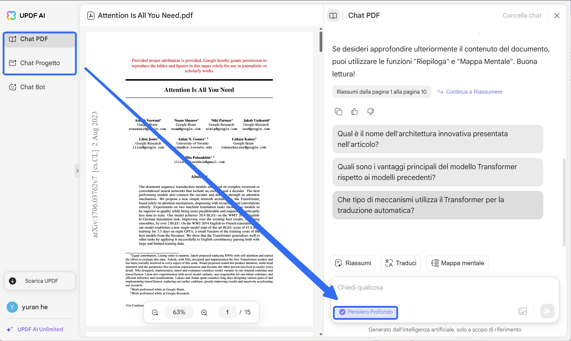 deepseek r1 nella sezione 