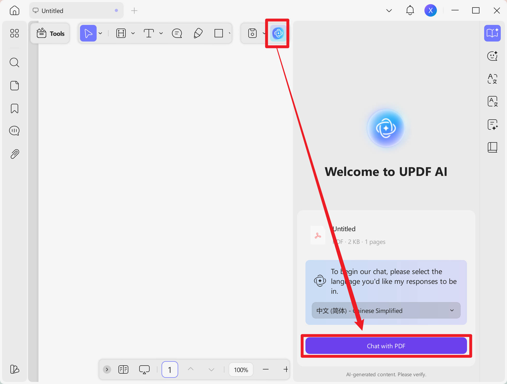 chat  with pdf updf ai