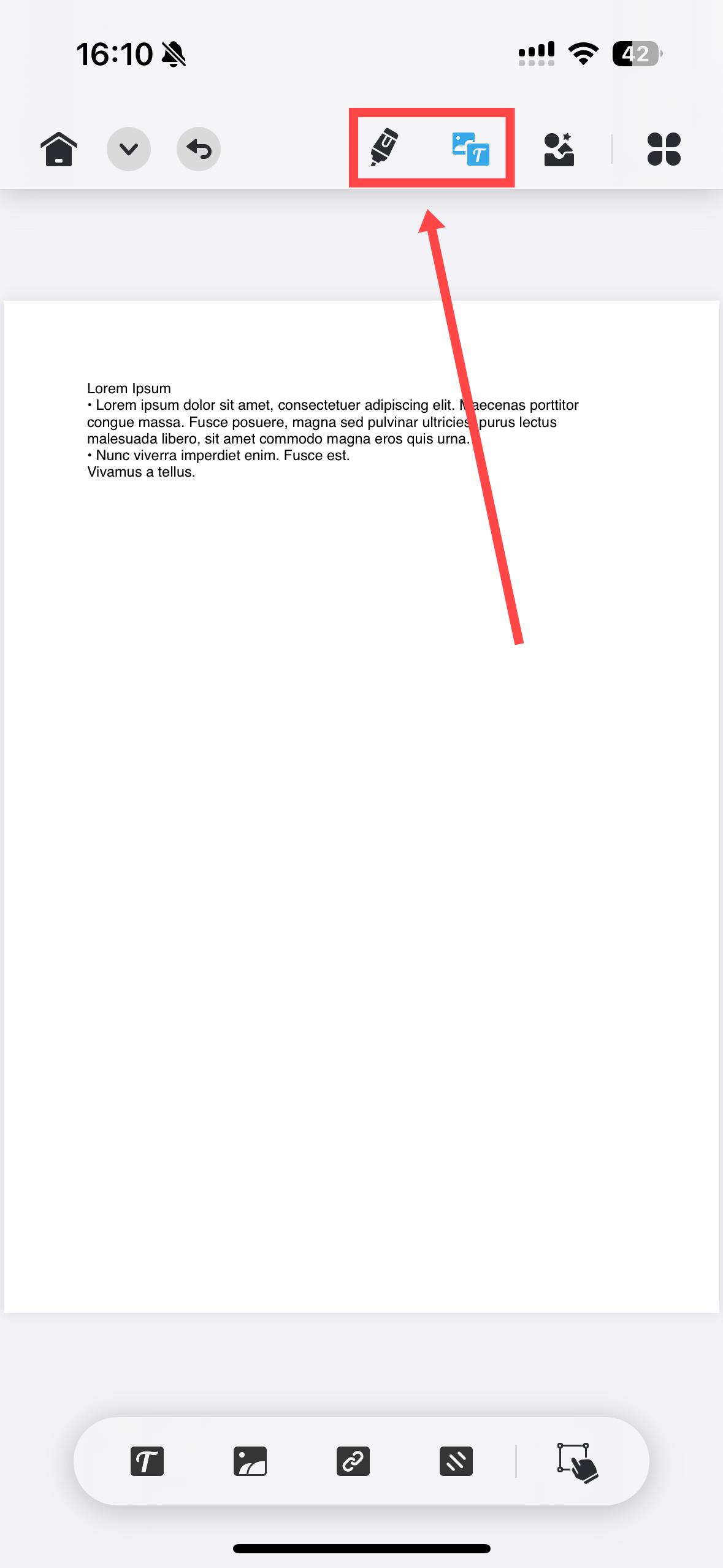 Text mit UPDF für iOS bearbeiten