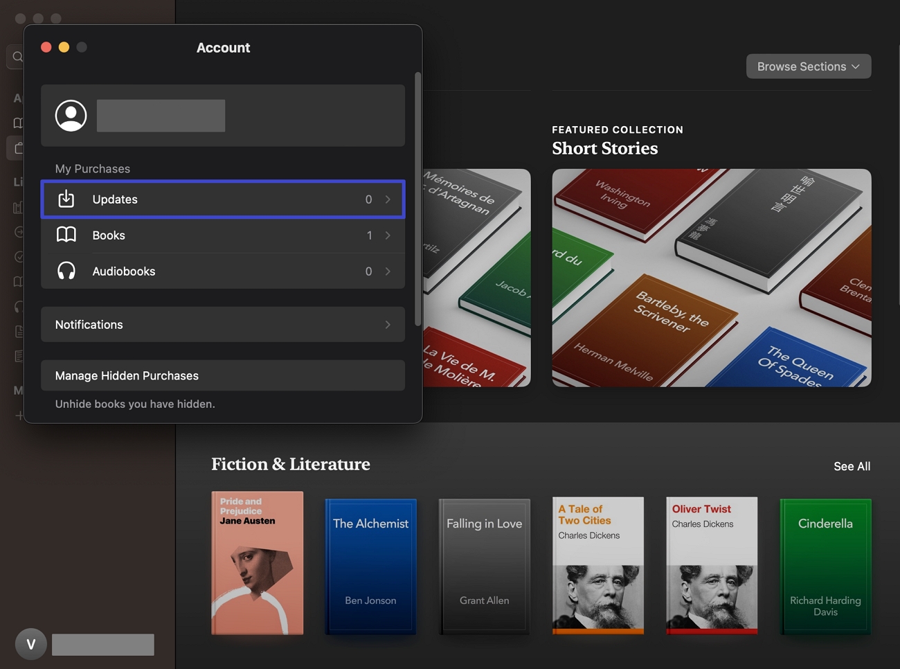 update books in app