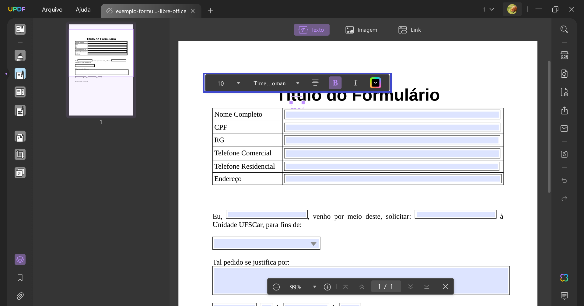 Edição de PDF