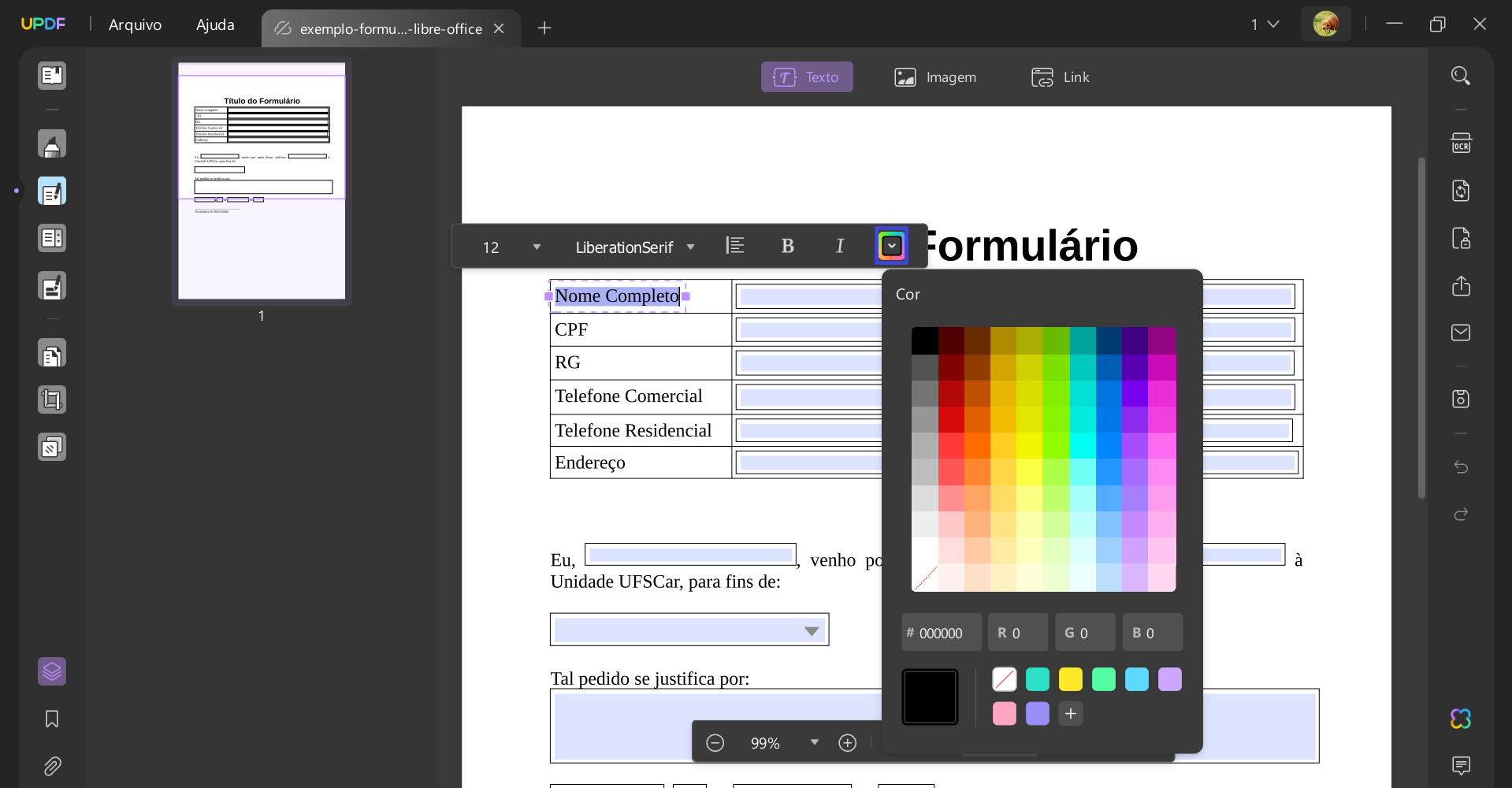 Edição de PDF