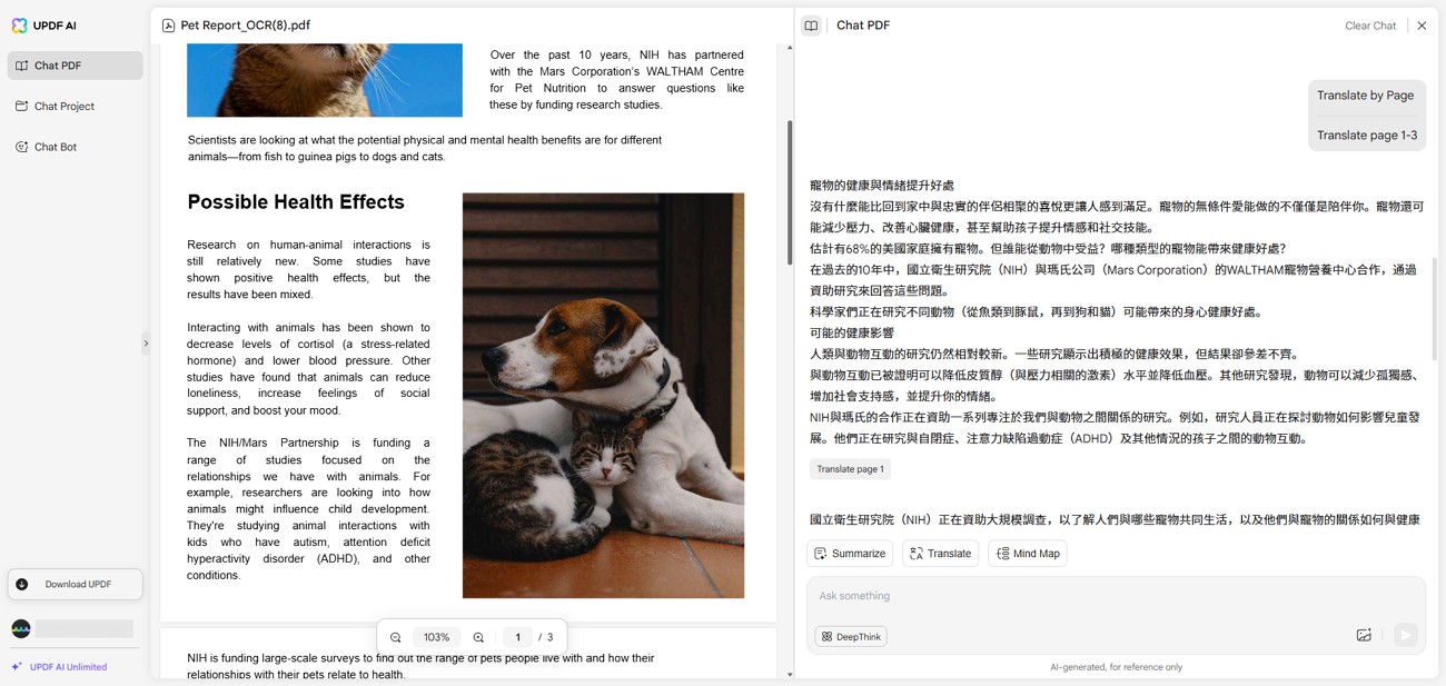 translate pdf content