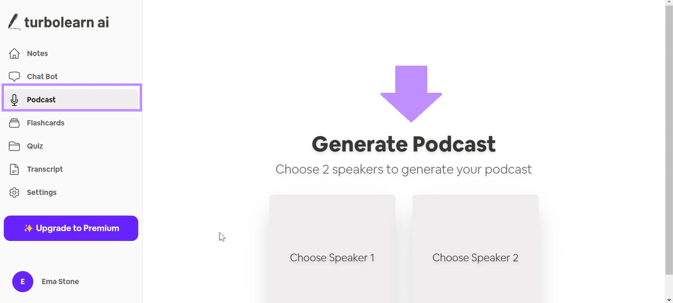 Genereer je podcast turbolearn ai