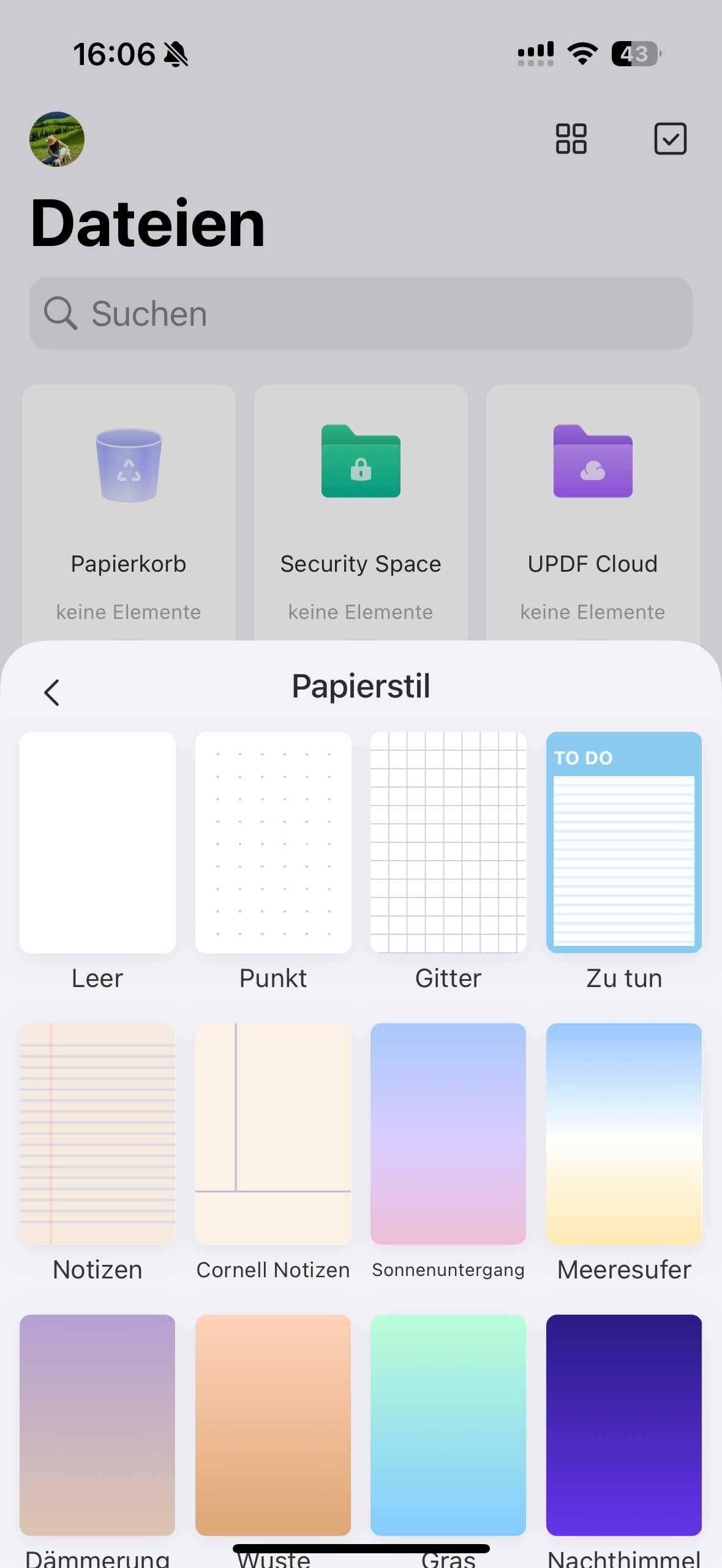 Text in leeres PDF einfügen mit UPDF für iOS 1