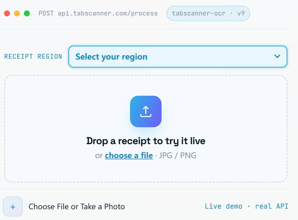 tabscanner api receipt ocr