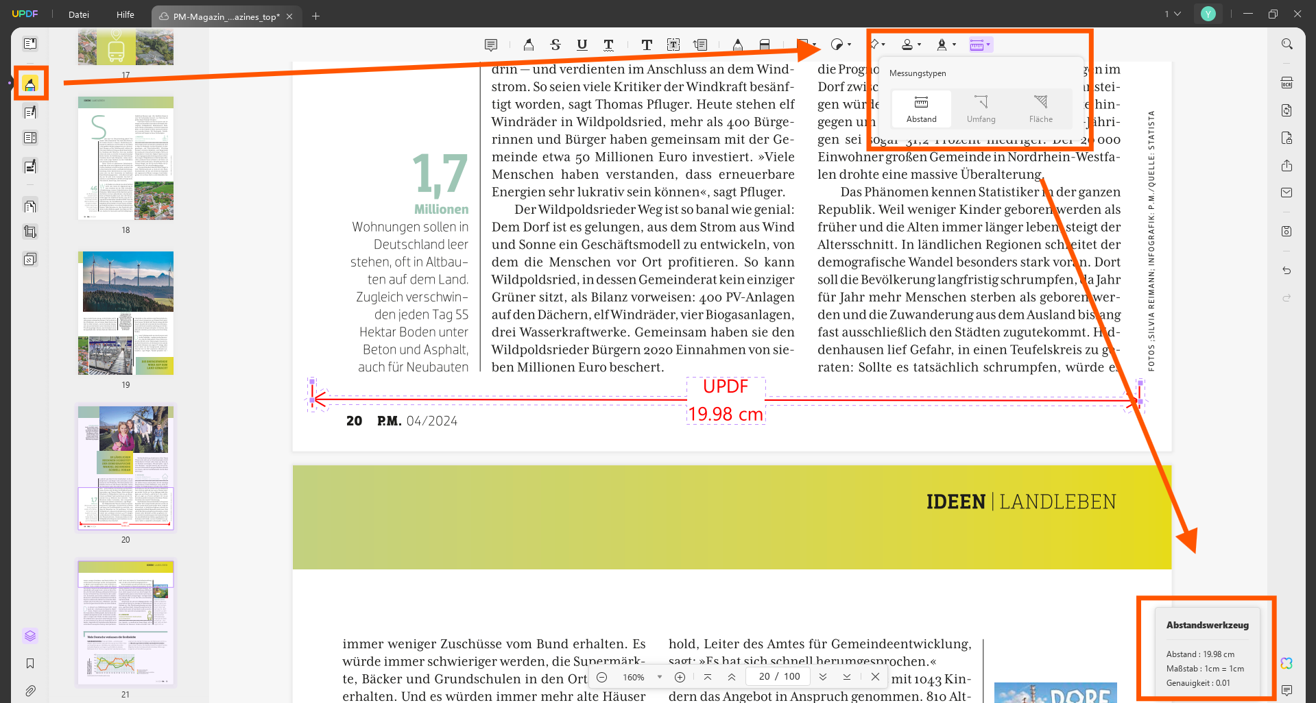 PDF messen
