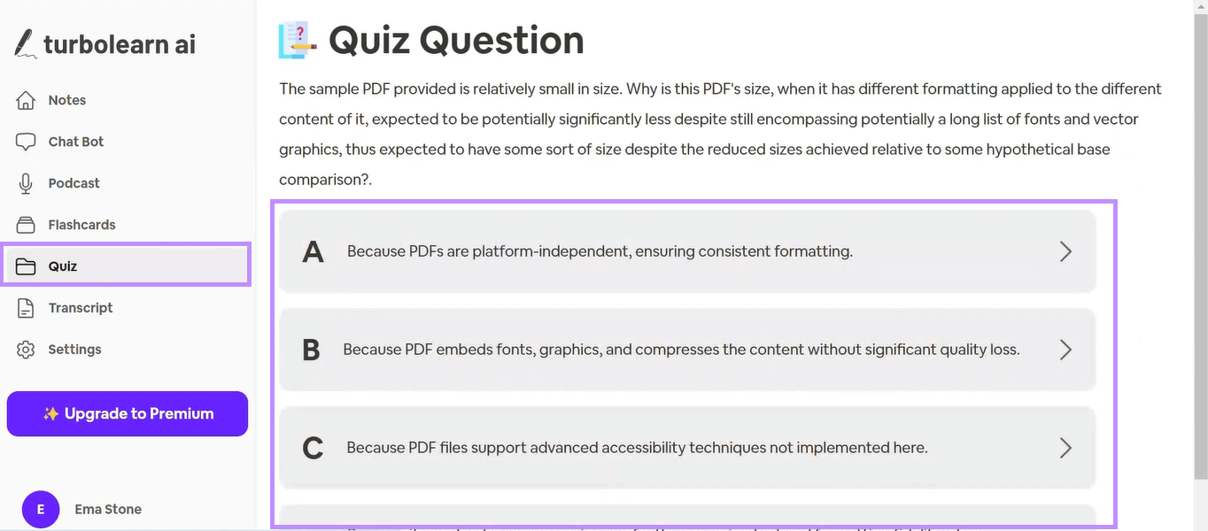 quizvragen turbolearn ai
